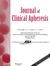 JOURNAL OF CLINICAL APHERESIS雜志封面